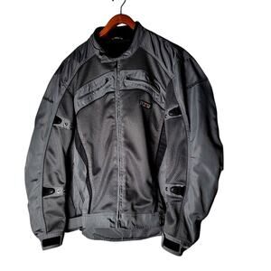 Armored Motorcycle Jacket Fieldsheer Mesh Canvas 3XLBlack/Gray Padded Biker Men